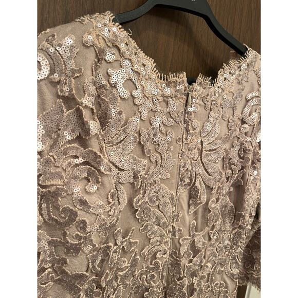 Tadashi Shoji Embroidered Sequin Dress, Size 2P - Picture 9 of 9